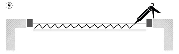 Garage door seal fitting step nine