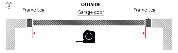 Garage door seal fitting step one